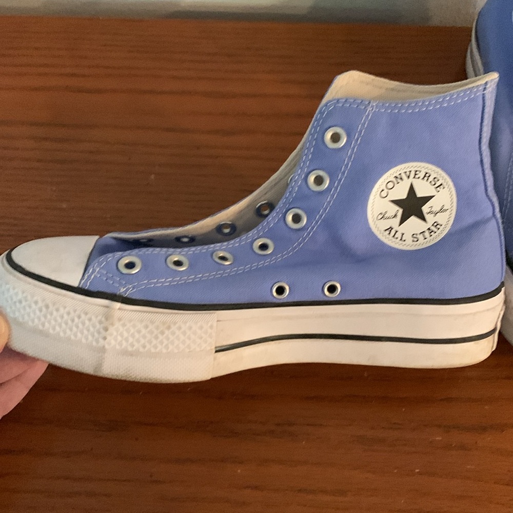 Light Blue High-Top Converse - Picture 2 of 5